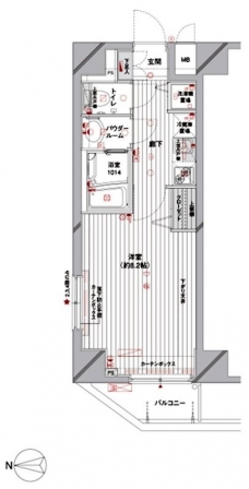 メインステージ蔵前の間取り図