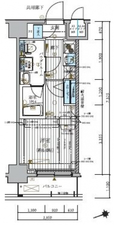 メインステージ北千住IVの間取り図