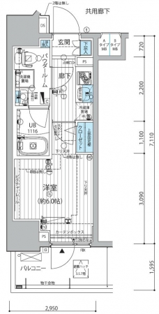 メインステージ三田アーバンスクエアの間取り図