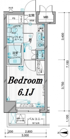 メインステージ錦糸町の間取り図