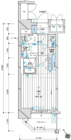 メインステージ駒込ラ・ヴェールの間取り図