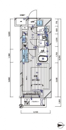 メインステージ白金IIIの間取り図