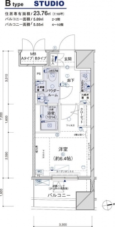 メインステージ江戸川橋IIIの間取り図