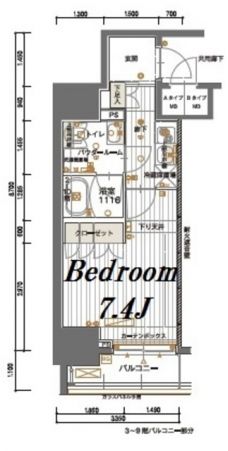 メインステージ神田須田町の間取り図