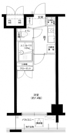 メインステージ秋葉原駅前の間取り図