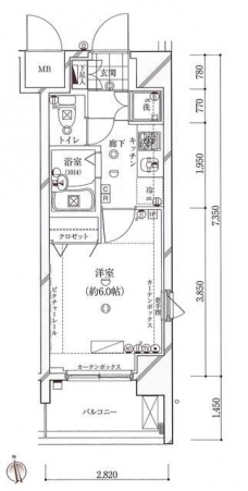 ガリシア早稲田の間取り図