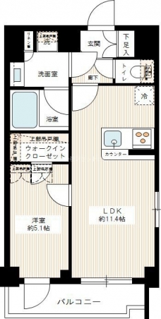 アクサス西馬込アジールコートの間取り図
