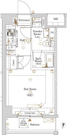 ブランノアール北赤羽の間取り図
