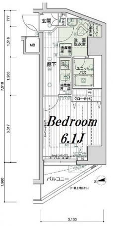 メインステージ高輪の間取り図