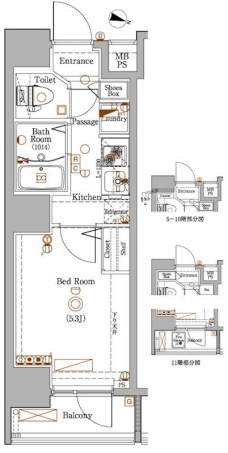アクサス板橋本町Sta.の間取り図