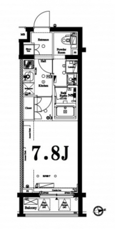 アクサス中野中央の間取り図