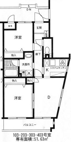 すずらんマンションの間取り図