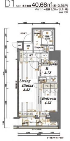 メインステージ神田須田町の間取り図