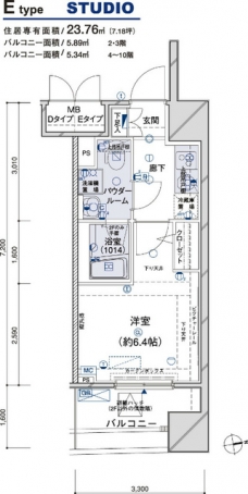 メインステージ江戸川橋IIIの間取り図