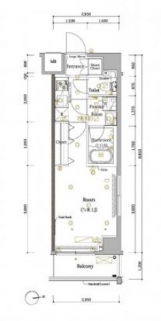 スカイコートカーサ浮間公園の間取り図