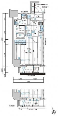 メインステージ若松河田の間取り図