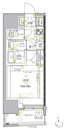 クレイシア板橋モデルノの間取り図