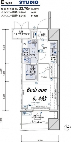 メインステージ江戸川橋IIIの間取り図