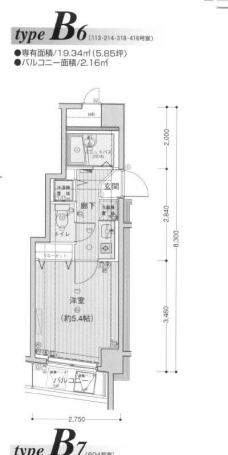 メインステージ白金高輪の間取り図