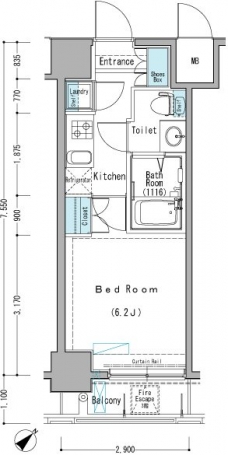 アクサス巣鴨Ｓｔａ．の間取り図