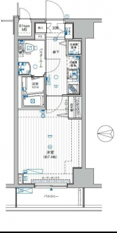 メインステージ蔵前IIの間取り図