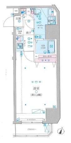 GENOVIA渋谷笹塚skygardenの間取り図