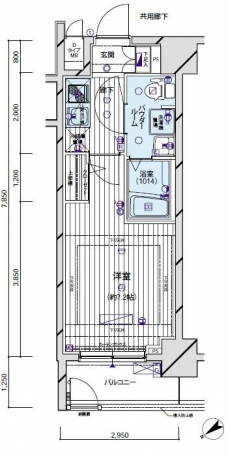 メインステージ亀戸の間取り図