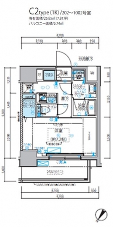 メインステージ五反野IIの間取り図