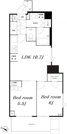 ルーブル方南町弐番館の間取り図