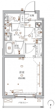 クレイシア目黒都立大学の間取り図