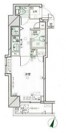 パークウェル神楽坂弐番館の間取り図