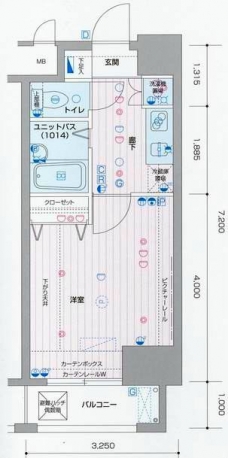 メインステージ市ヶ谷曙橋の間取り図
