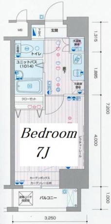 メインステージ市ヶ谷曙橋の間取り図
