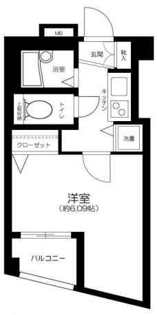 エクセリア都立大の間取り図