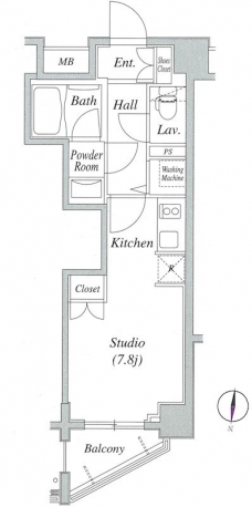 クリオコンフォート府中の間取り図