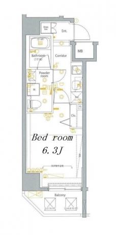 グランヴァンミッドイースト押上の間取り図