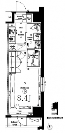 アークマーク梅屋敷アジールコートの間取り図