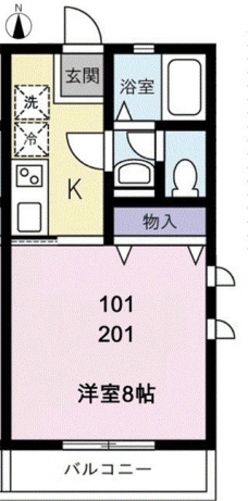カトル セゾンの間取り図