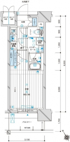 メインステージ駒込ラ・ヴェールの間取り図