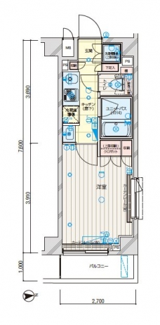 ルーブル東蒲田七番館の間取り図