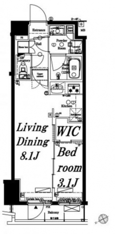 アクサス代々木八幡アジールコートの間取り図