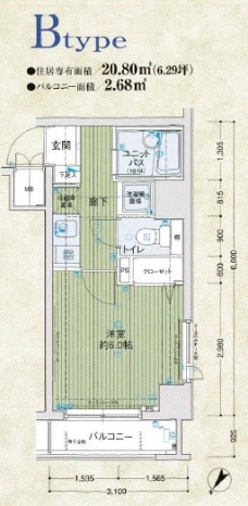 メインステージ護国寺IIの間取り図