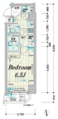 メインステージ浜松町の間取り図