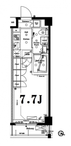 アクサス西馬込アジールコートの間取り図