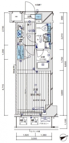 メインステージ北千住VIの間取り図