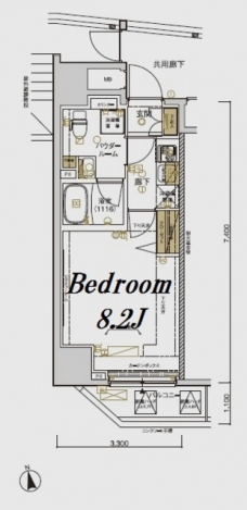 メインステージ上野松が谷の間取り図
