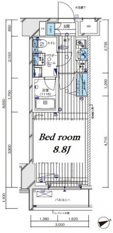 メインステージ北千住VIの間取り図
