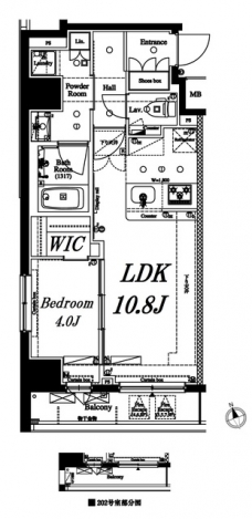 アクサス銀座アジールコートの間取り図