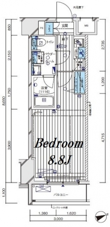 メインステージ北千住VIの間取り図