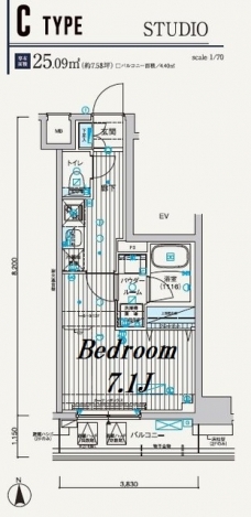 メインステージ元浅草IIIの間取り図